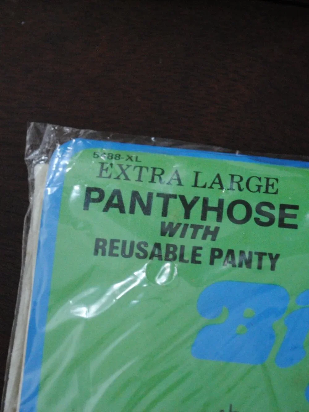 Vintage 1975 Big Mama Aereated Hygienic Cotton Crotch Extra Large Pantyhose NOS